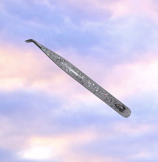 Tweezer - 65* (White) Jelly grip + diamond tip